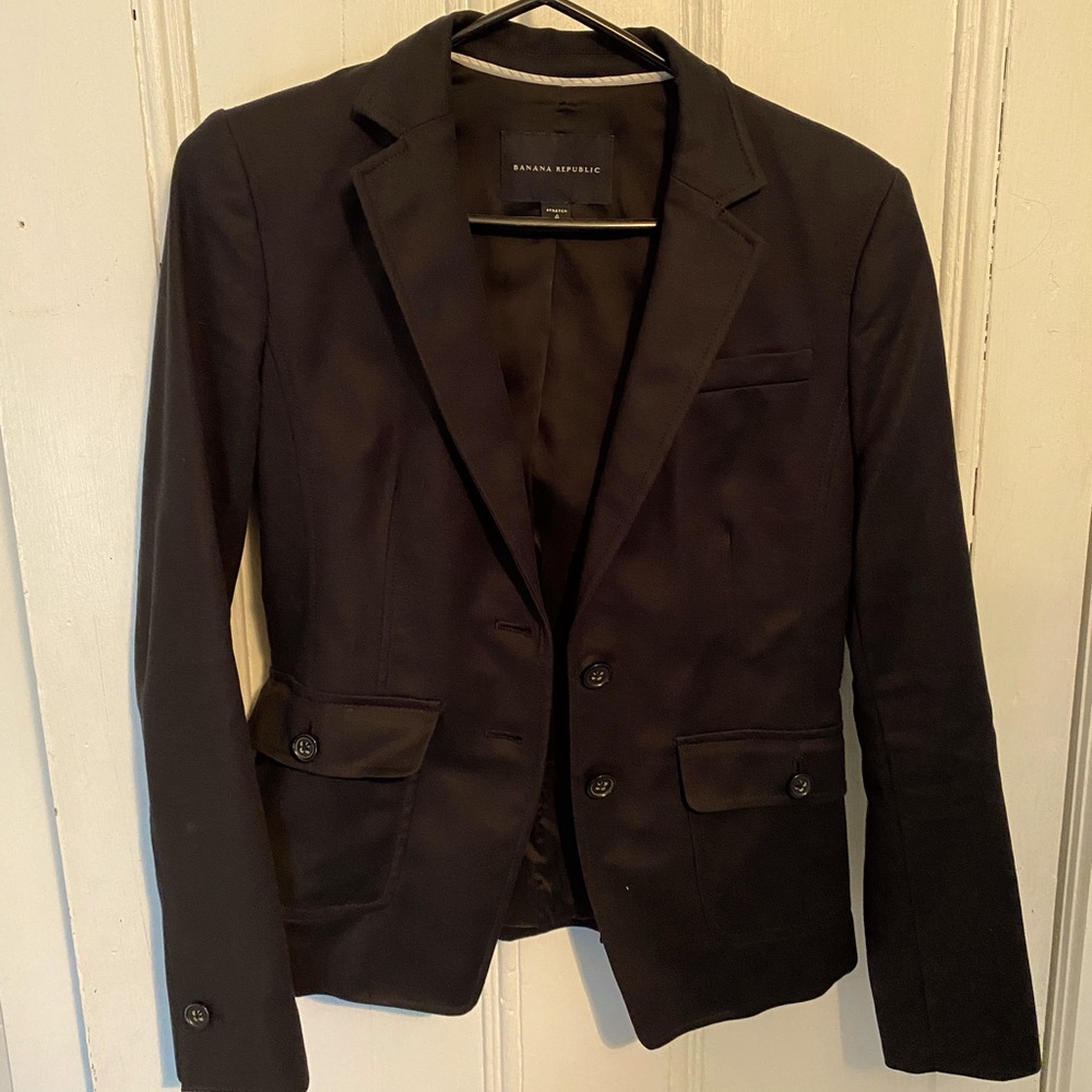 Black size 4 Banana Republic stretch blazer
